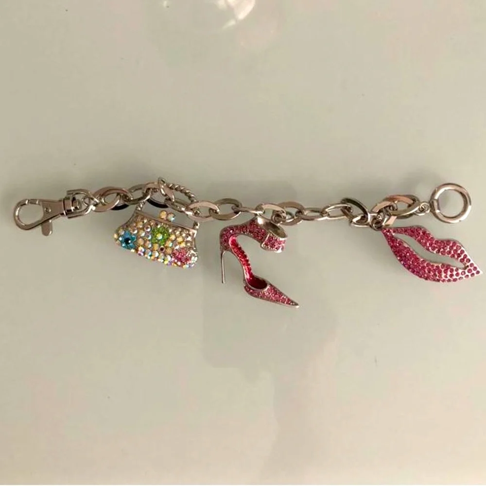 Rhinestone Large Charm Bracelet